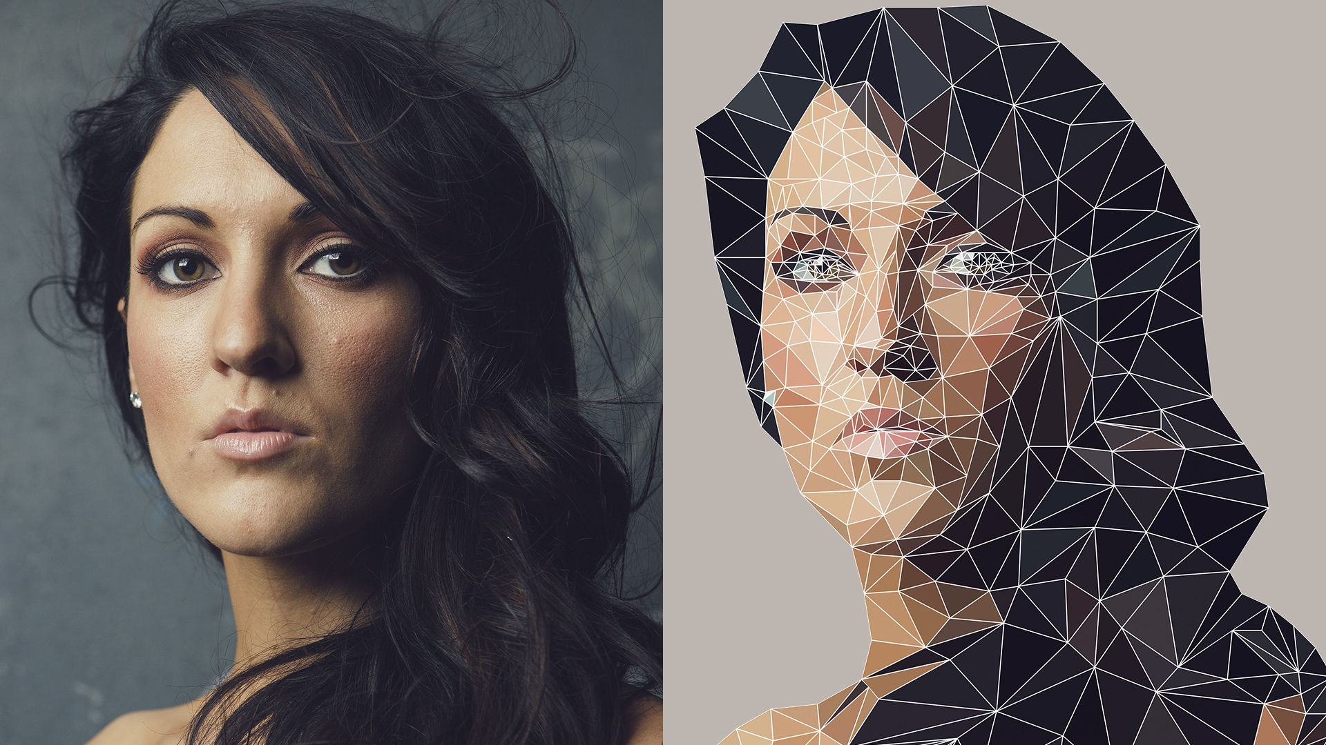 Low Poly Geometric Effect in Photoshop ONLY!