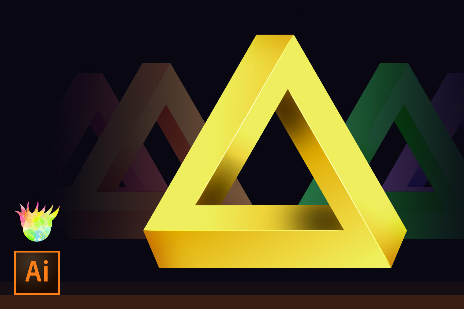 Create the Penrose (impossible) Triangle in Adobe Illustrator CC!