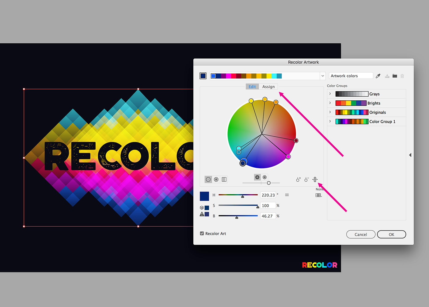 How To Use Recolor Artwork In Adobe Illustrator Tutvid How To Use Recolor Artwork In Adobe Illustrator Tutvid