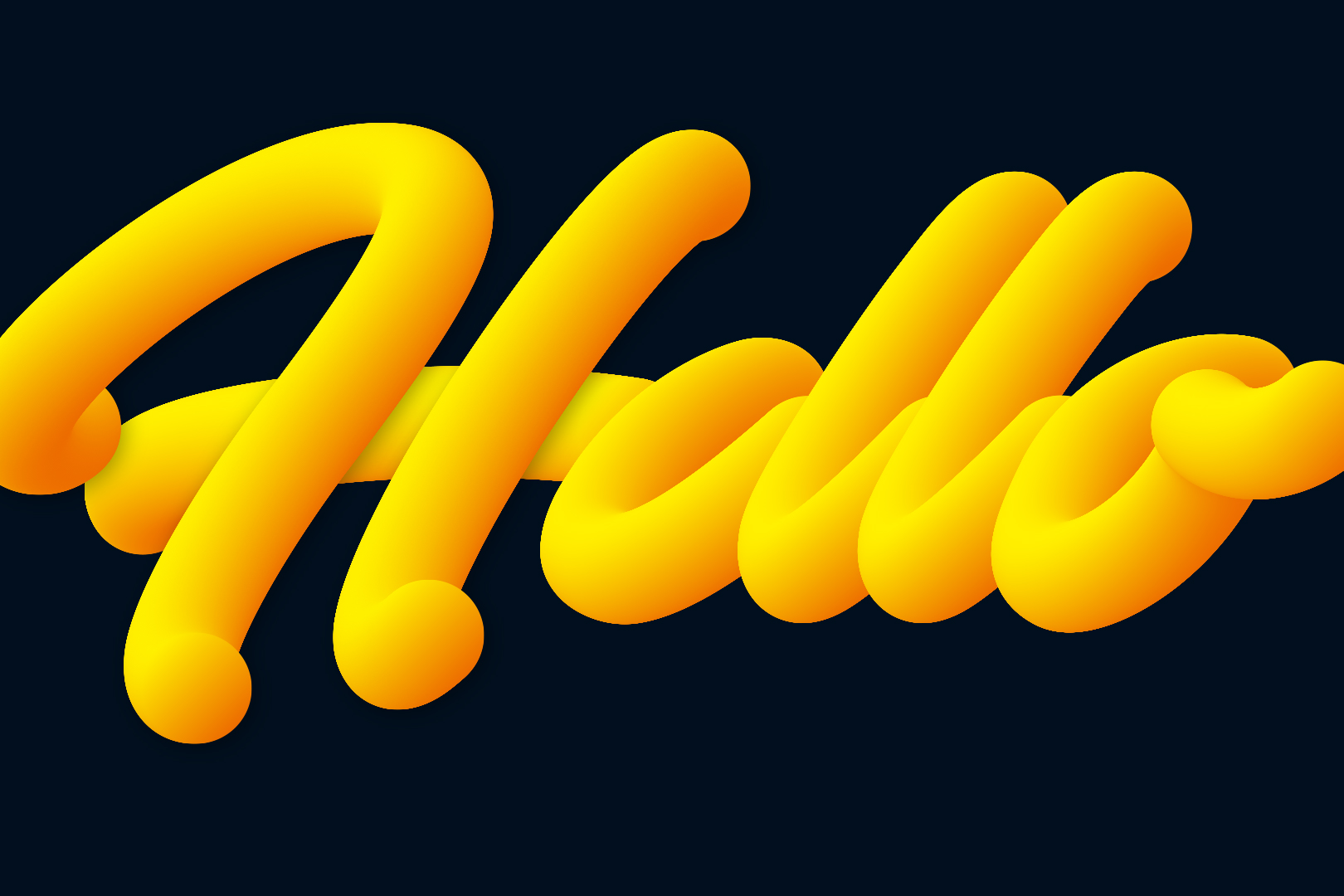 Create Advanced 3D Vector Tube Script Text in Illustrator