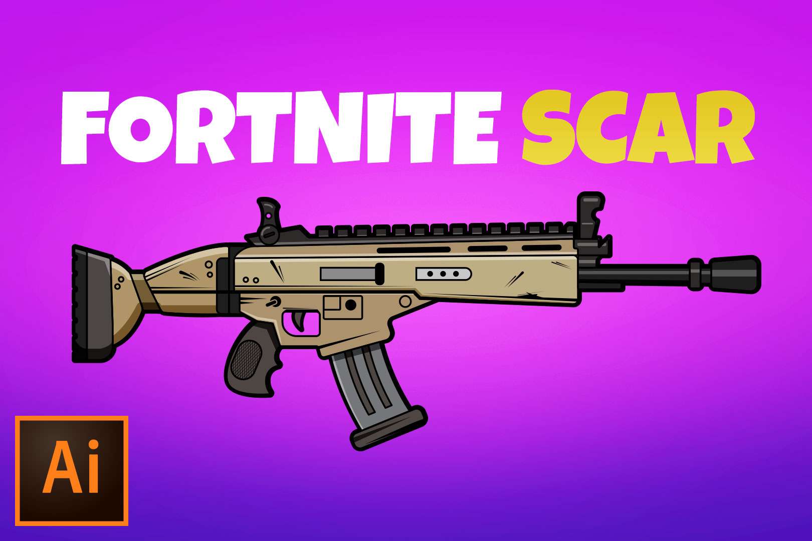 How To Make A Fortnite Scar In Adobe Illustrator - 