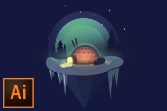Make This AWESOME Floating Igloo Illustration!